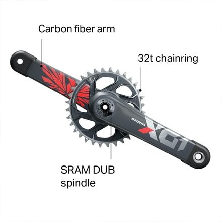SRAM - X01 Eagle DUB Crankset - SuperBoost 157