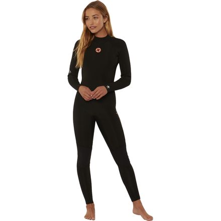 Sisstr Revolution - 7 Seas 3/2mm Back-Zip Long-Sleeve Wetsuit - Women's - Black