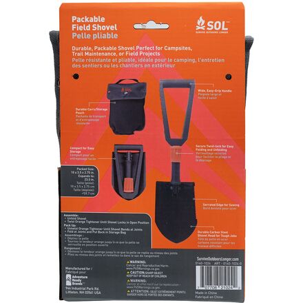 S.O.L Survive Outdoors Longer - Packable Field Shovel