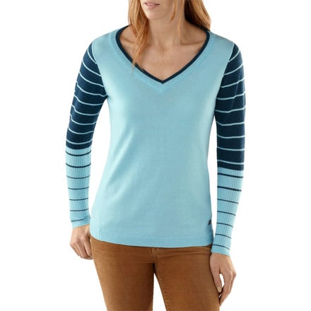 Smartwool - Lightweight Stripe V-Neck Sweater - Women's