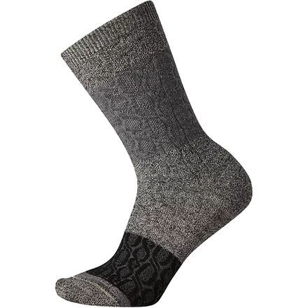 Smartwool - Color Block Cable Crew Sock - Women's - Charcoal