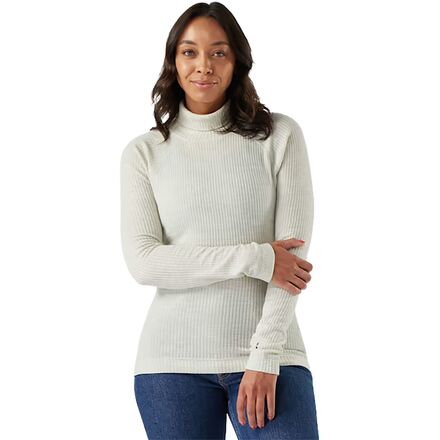 Thermal Merino Rib Turtleneck Top - Women's