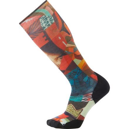 Ski Targeted Cushion Mosaic Snowball Print OTC Sock