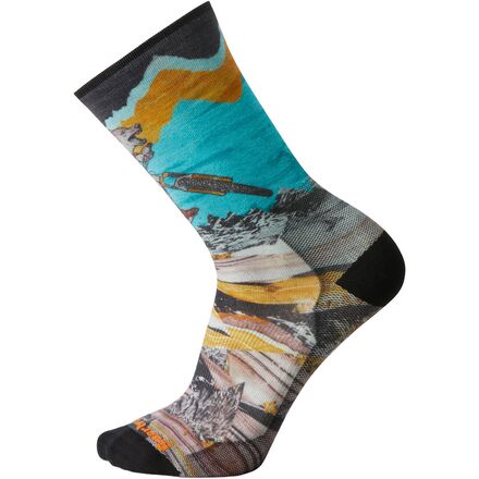 Bike Zero Cushion Wolf Print Crew Socks