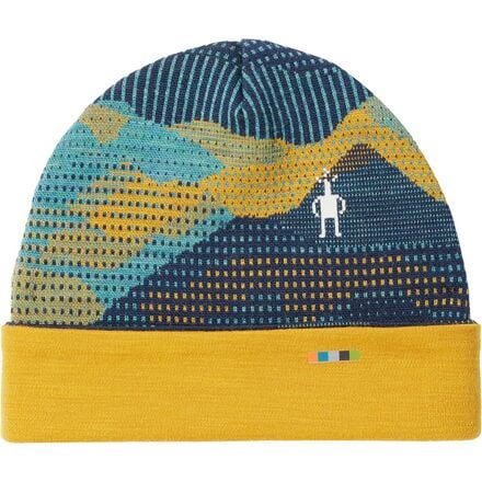 Smartwool - Thermal Merino Reversible Cuffed Beanie - Kids' - Blueberry Mountain Scape