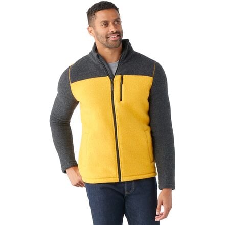 Smartwool - Hudson Trail Fleece Full-Zip Jacket - Men's - Charcoal/Honey Gold