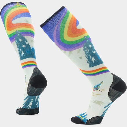 Smartwool - Ski Zero Cushion Rainbow Trails Print OTC Sock