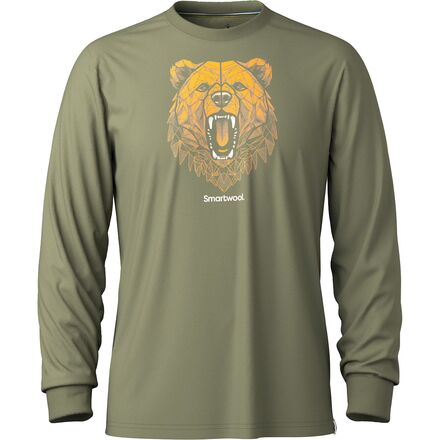 Geometric Bear Long-Sleeve Graphic T-Shirt - Men's