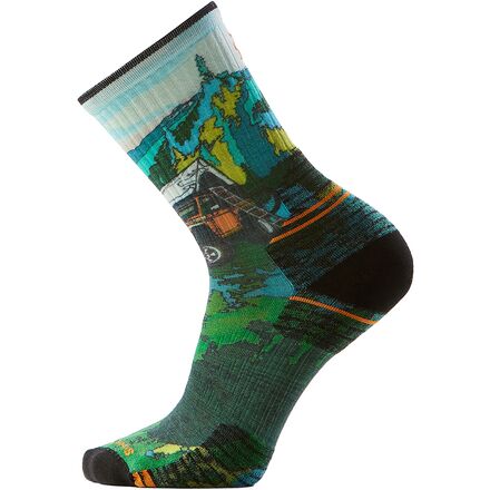 Hike Targeted Cushion Trail Trekker Print Crew Sock