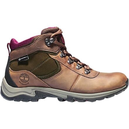 Timberland - Mt. Maddsen Mid Leather Waterproof Hiking Boot - Women's - Medium Brown Full-Grain