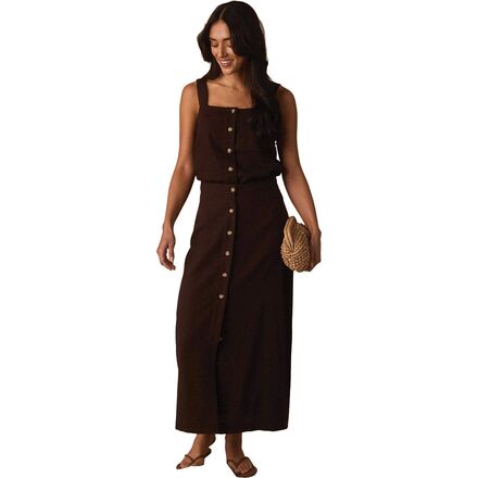 The Normal Brand - Leukos Linen-Blend Button Front Skirt - Women's