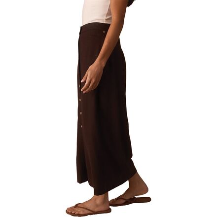 The Normal Brand - Leukos Linen-Blend Button Front Skirt - Women's