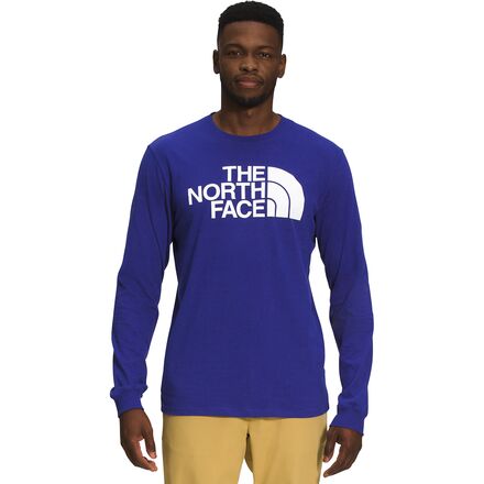 The North Face - Long Sleeve Half Dome T-shirt - Men's - Lapis Blue/TNF White