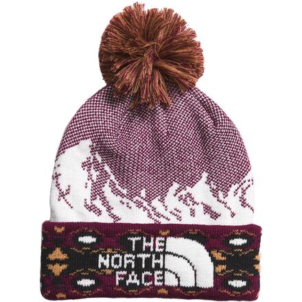 The North Face - Recycled Pom Pom Beanie - Almond Butter/Boysenberry
