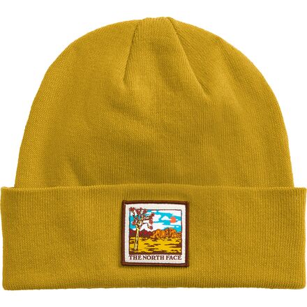 The North Face - Embroidered Earthscape Beanie - Mineral Gold/Earthscape Patch