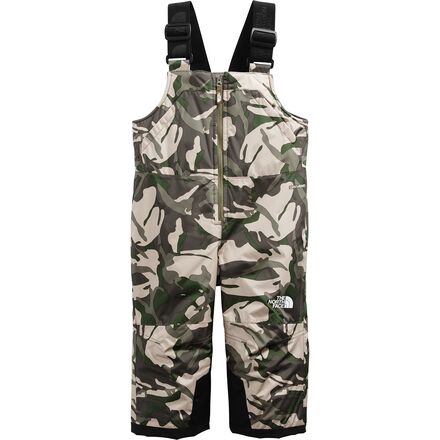 The North Face - Snowquest Insulated Bib Pant - Toddler Boys' - New Taupe Green Explorer Camo Print