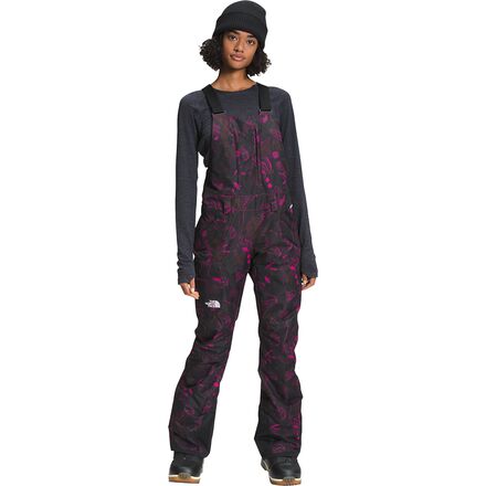 The North Face - Freedom Insulated Bib Pant - Women's - Roxbury Pink Halftone Floral Print