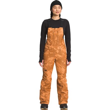 The North Face - Freedom Insulated Bib Pant - Women's - Topaz Tonal Mountainscape Print