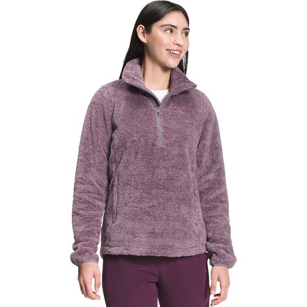 The North Face - Printed Multi-Color Osito 1/4-Zip Pullover - Women's - Minimal Grey/Pikes Purple