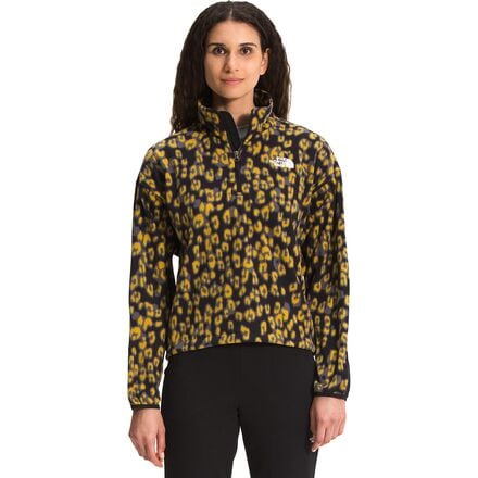 The North Face - Printed TKA Kataka 1/4-Zip Fleece Pullover - Women's - Arrowwood Yellow Leopard Print
