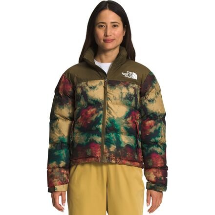 The North Face - Printed 1996 Retro Nuptse Jacket - Women's - Antelope Tan Ice Dye Print