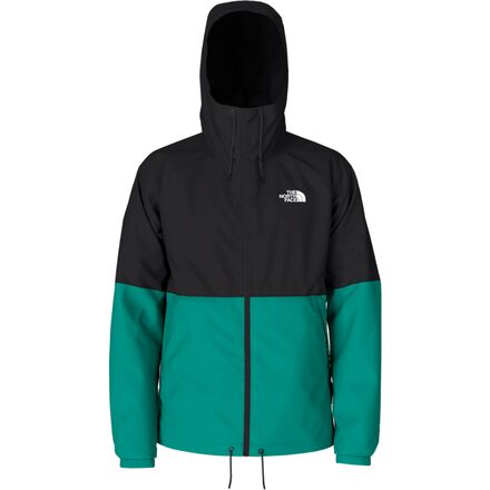 The North Face - Antora Rain Hooded Jacket - Men's - TNF Black/Lichen Teal