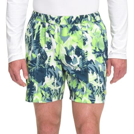 The North Face - Class V Printed Pull-On 5in Short - Men's - Sharp Green Tropical Camo Print