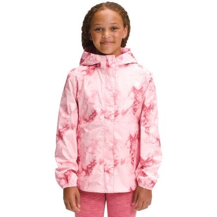 The North Face - Printed Antora Rain Jacket - Girls' - Slate Rose Dye Texture Small Print