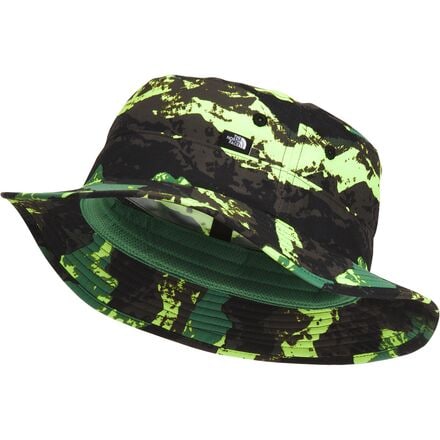 The North Face - Class V Brimmer Hat - Kids' - Deep Grass Green Mountain Panorama Print