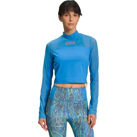 The North Face - Trailwear QTM Mock Neck Long-Sleeve Shirt - Women's - Super Sonic Blue