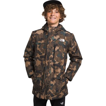 The North Face - North Down Triclimate Jacket - Boys' - Utility Brown Camo Texture Small Print