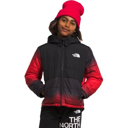 The North Face - Reversible Mount Chimbo Full-Zip Hooded Jacket - Boys' - Fiery Red Dip Dye Small Print