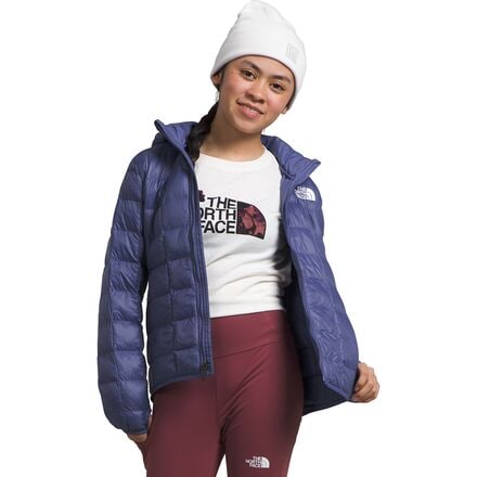 The North Face - ThermoBall Hooded Jacket - Girls' - Cave Blue