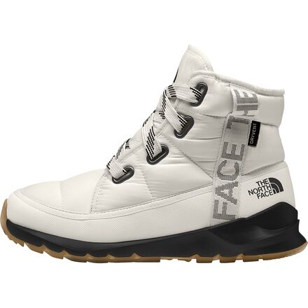 The North Face - ThermoBall Lace Up Luxe WP Boot - Women's - Gardenia White/TNF Black