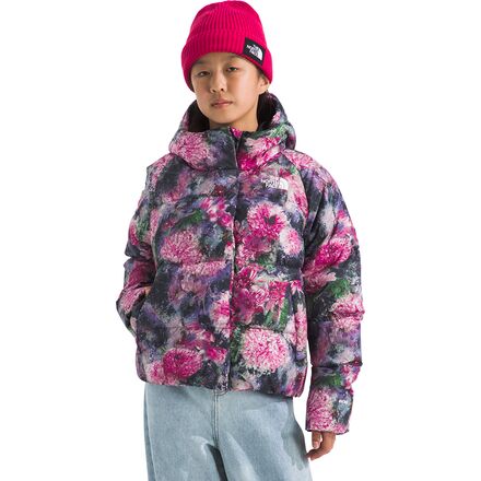 North Print Down Hooded Jacket - Girls'