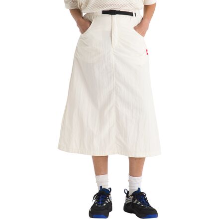 The North Face - TNF Red Box Nylon Belted Skirt - Women's - White Dune