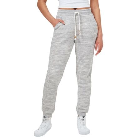 Tentree - Bamone Sweat Pant - Women's - Hi Rise Grey Space Dye