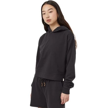 Tentree - French Terry Cropped Hoodie - Women's - Jet Black
