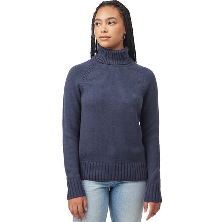 Tentree - Highline Wool Turtleneck Sweater - Women's - Dress Blue
