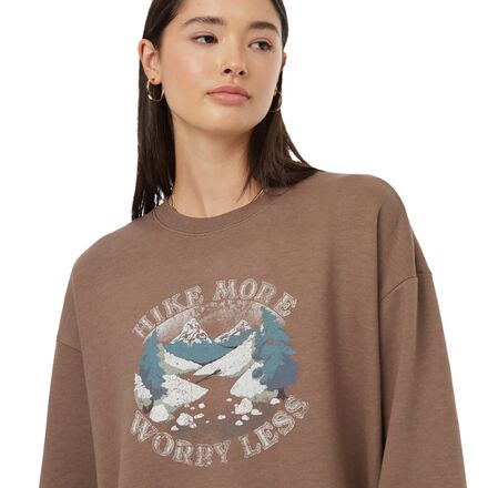 Tentree - Hike More Oversized Crew Sweatshirt - Women's