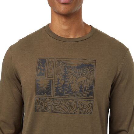 Tentree - Topography Stamp Long-Sleeve T-Shirt - Men's