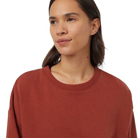 Tentree - TreeFleece Oversized Cropped Crew Sweatshirt - Women's
