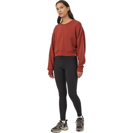 Tentree - TreeFleece Oversized Cropped Crew Sweatshirt - Women's