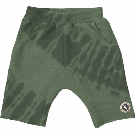 Tiny Whales - Welcome To The Jungle Sweatshort - Kids' - Green Tie Dye
