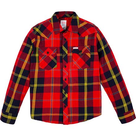 Topo Designs - Mountain Plaid Shirt - Men's - Red Multi