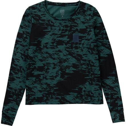 Topo Designs - Fracture Print Label Long-Sleeve T-Shirt - Women's - Forest Multi