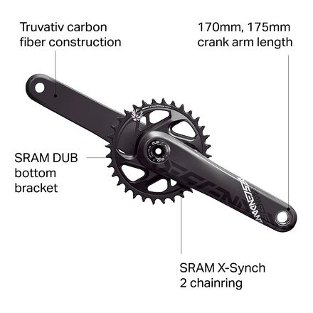 TruVativ - Descendant Carbon Eagle DUB Crankset - Boost