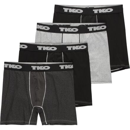 TKO - Underwear - Men's - 4-Pack - Black/Heather Grey/Charcoal