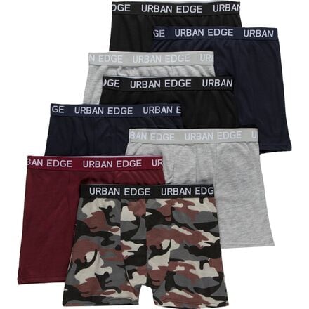Urban Edge - Hero Underwear - 8-Pack - Men's - Black/Navy/Heather Grey/Burgundy/Camo