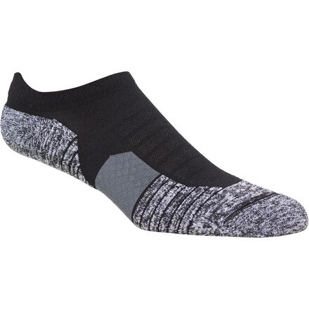 Under Armour - Charged Cushion No Show Tab Sock - Men's - Black/Silver